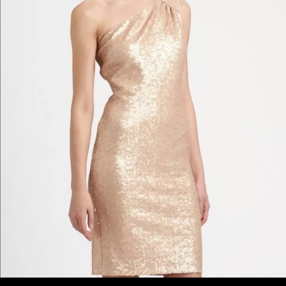 Laundry by Shelli Segal champagne sequin dress
